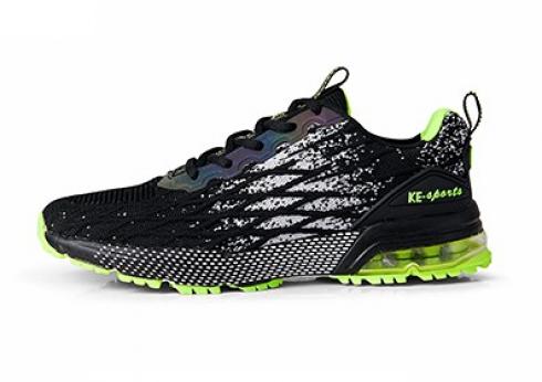 Professional Breathable Marathon Running Shoes XY907918 Black White Green